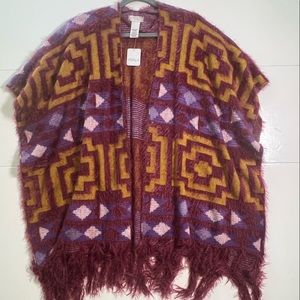 Free People NWT Multicolor Boho Kimono Onesize